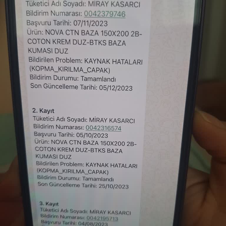 İstikbal Baza Ve Başlık Gıcırtı Sorunu Ücretsiz Değişim Talebi