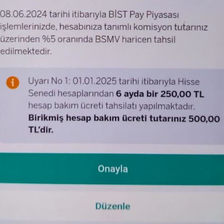 Yatırım Hesabından Alınan Bakım Masrafı Kesintileri Durdurulmalı Ve İade Edilmelidir