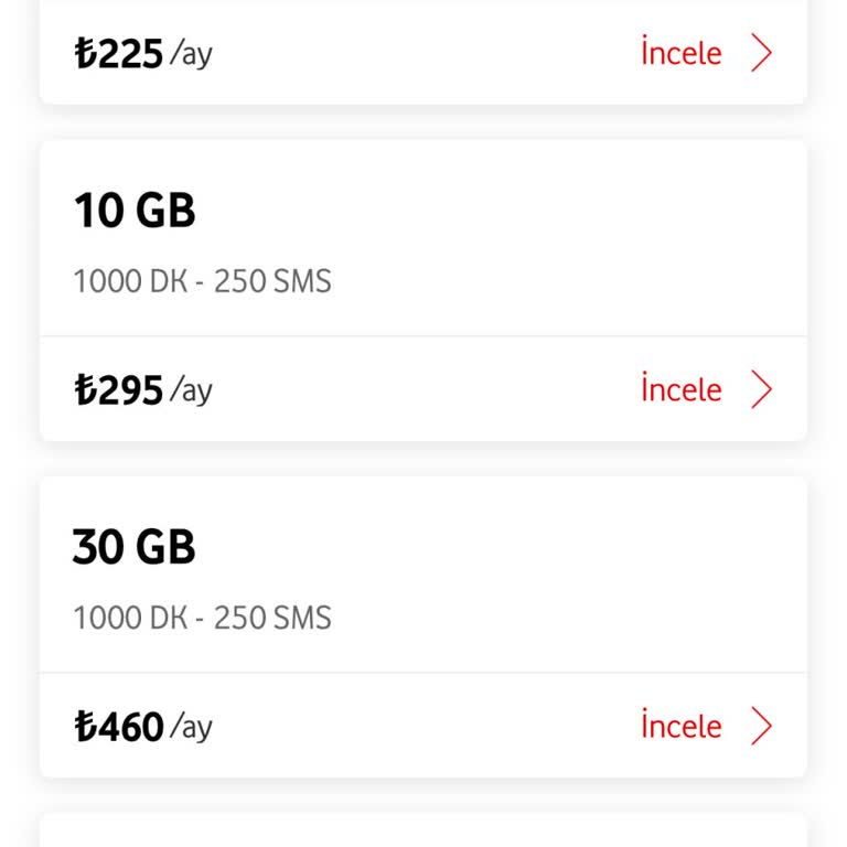 Taahhüt Süresi Bitmeden 30 GB Tarifesinin Fiyat Artışı Ve Eski Ücretin Tekrarı Talebi