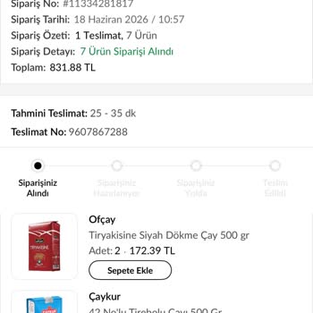 Sipariş Edilen Gramaj Ve Gelen Ürün Miktarı Uyuşmazlığı