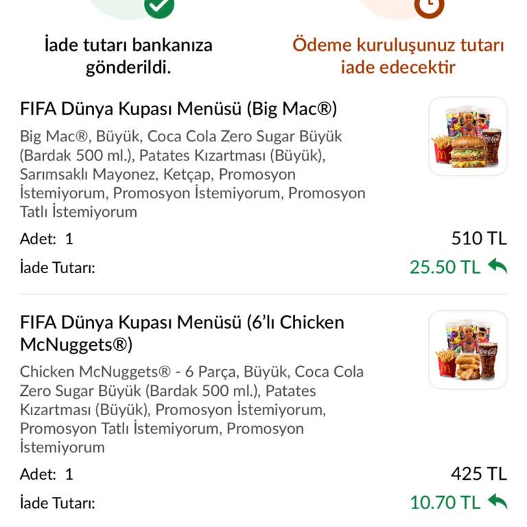 McDonalds Ve Trendyol GO’da Dünya Kupası Bardakları Eksik Ve Yanıltıcı İade