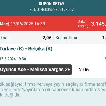 Nesine Kuponum Yanlışlıkla Kayıp İşaretlendi