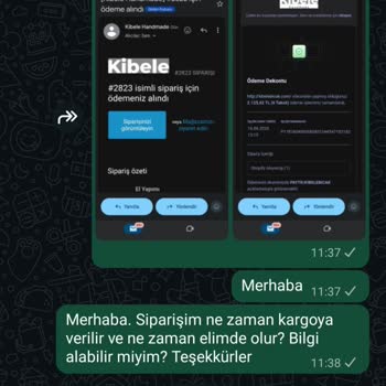Kibele Handmade’dan Siparişimin Kargo Bilgisi Ve Teslimatı Hakkında Cevap Yok