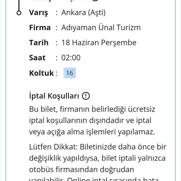 İptal Edilen Otobüs Biletinin İadesi Alınamıyor Ve Telefon Kapama