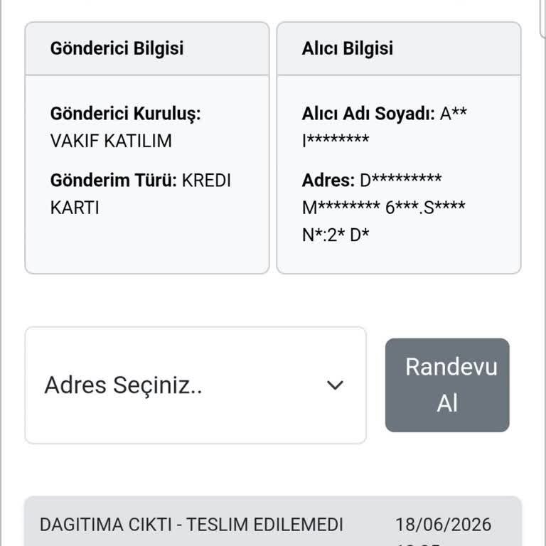 Kuryenet’in Antalya Döşemealtı’ya Kredi Kartı Teslim Etmemesi Ve Canlı Destek Bulunamaması
