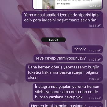 Kargoya Verilmeyen Siparişin İptali Ve 1.679 TL İade Talebi