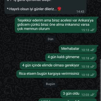 Acil Siparişime Cevap Gelmedi Ve Kargo Gecikiyor