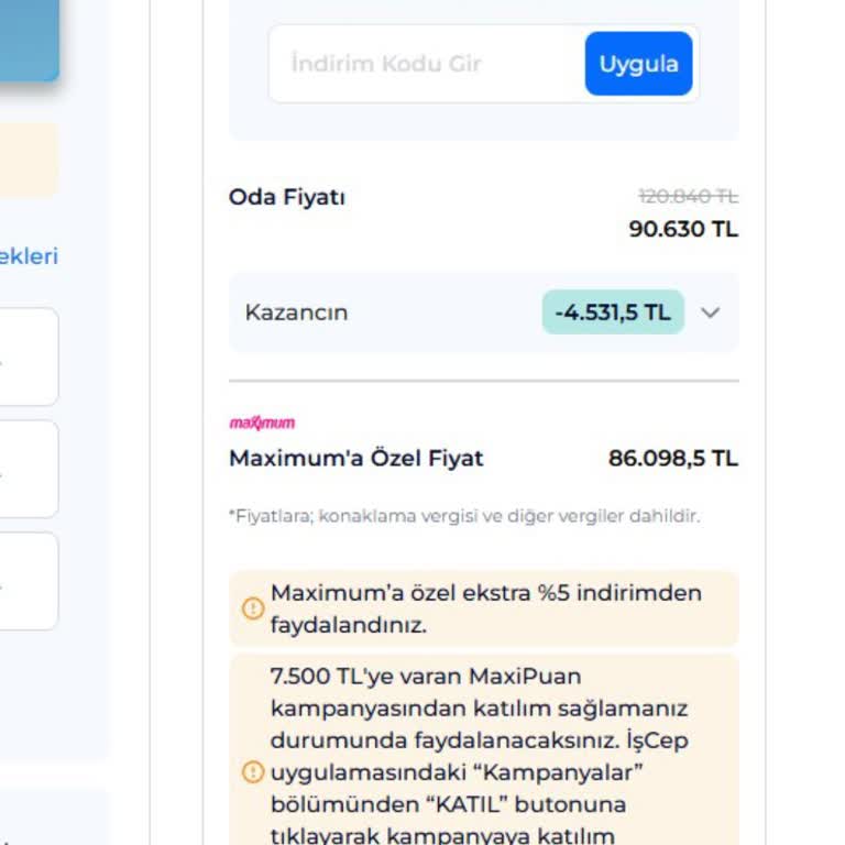 Kampanya Şartlarını Yerine Getirdiğim İçin MaxiPuan Verilmedi