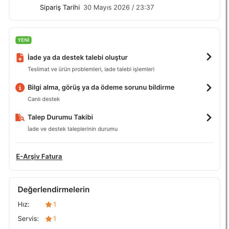 Teslim Edilmeyen Siparişin Ücreti Hemen İade Edilsin