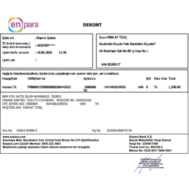 Van AVM Tavuk U Can Şubesinde Kalitesiz Yemek Ve 1300 TL Ücret İadesi Talebi