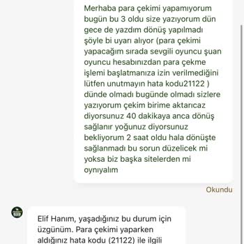 Jojobet'te 21122 Hata Kodu İle Para Çekme Sorunu