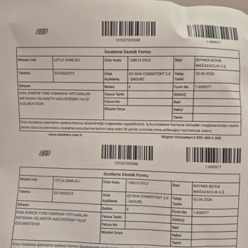 Boyner’den Aldığım Skechers Ayakkabıda Kısa Sürede Topuk Yırtılması Ve Değişim Talebi