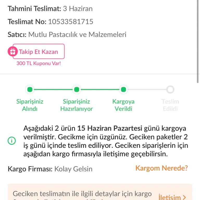 Teslim Edilmeyen Siparişte Şirketin Sorumluluk Reddi