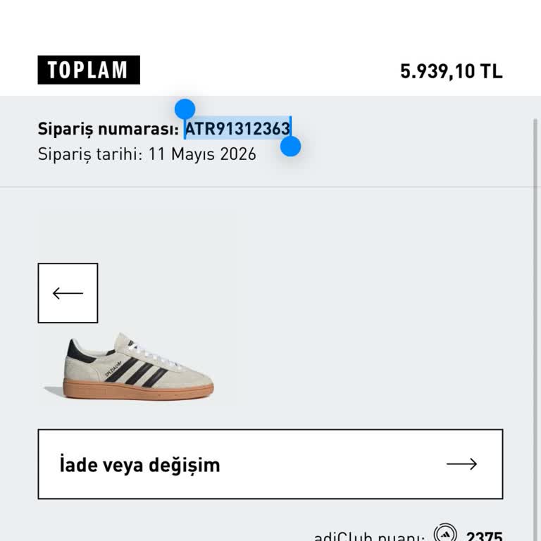 Adidas Handball Spezial Ayakkabı İadesi 25 Gün Sonra Hâlâ Yapılmadı