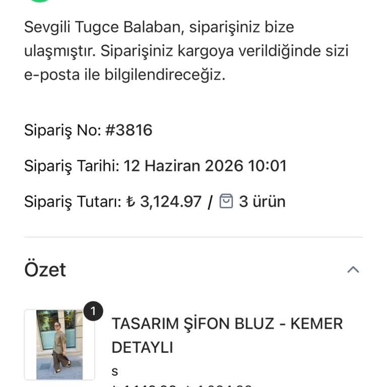 Sıla Ece Ürünlerim Hâlâ Tarafıma Gönderilmedi