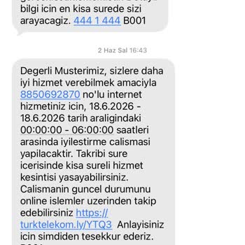 Fiber Kurulumunun Gecikmesi Ve Söz Verilen Hızın Sağlanmaması