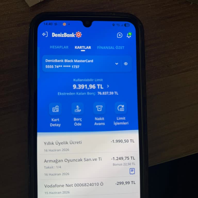 Denizbank'tan Yetkisiz Kart Aidatı Kesintisi İadesi Talebi