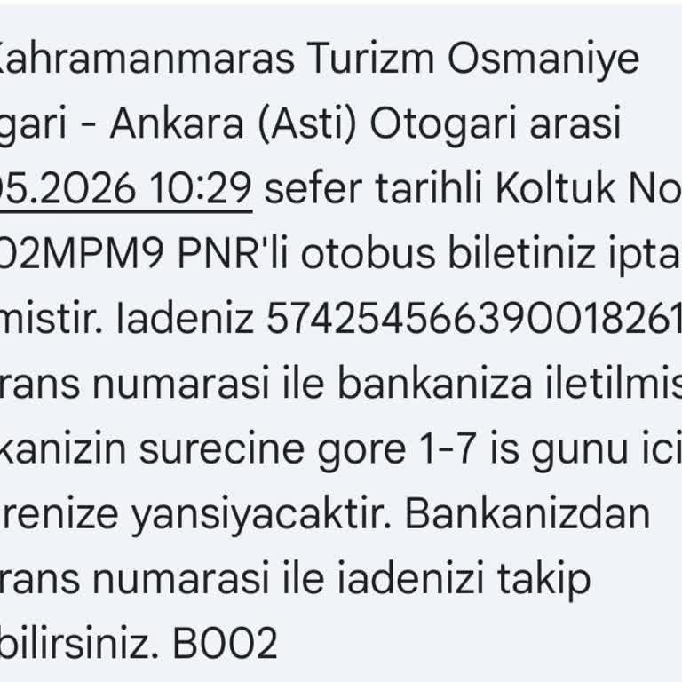 As Kahramanmaraş İptal Sonrası Ücret İadesi Gecikmesi