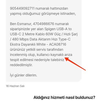 Hepsiburada’dan Alınan Spigen Şarj Kablosu Dayanıklılık Sözünü Tutmadı
