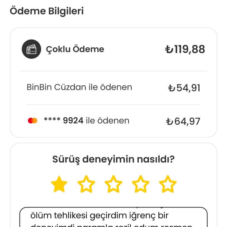 BinBin Scooter Fren Arızası Nedeniyle Ölüm Tehdidi Ve Ücret İadesi Talebi