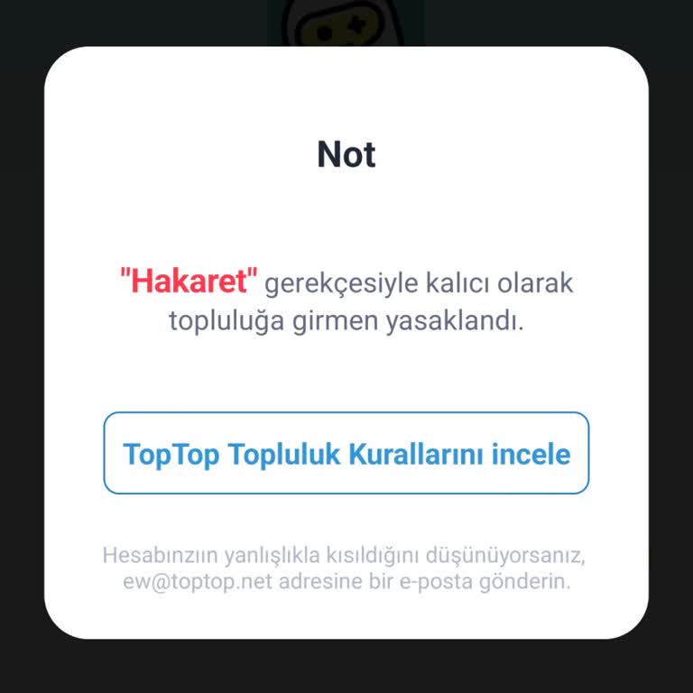 Toptop Vip2 Hesabım Haksız Yere Kapatıldı, 100 Bin Jeton İadesi Talebi