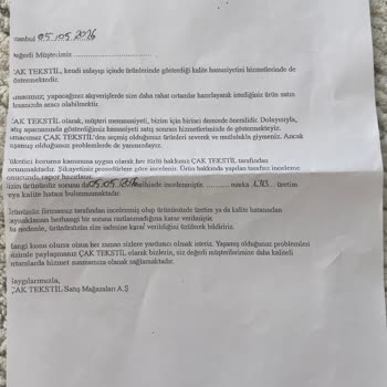 LTB Pantolonundaki Renk Bozulması İçin Ücret İadesi Talebi