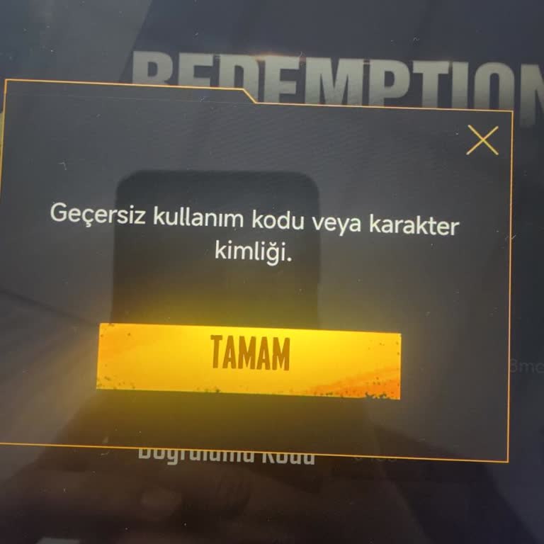 Geçersiz PUBG UC Kodu Çözüm Ve İade Talebi