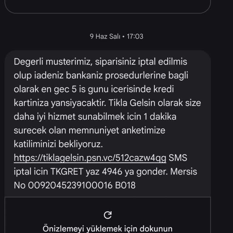 Kredi Kartı İadesinin Gecikmesi Ve İptal Süreci Hakkında Bilgi Talebi
