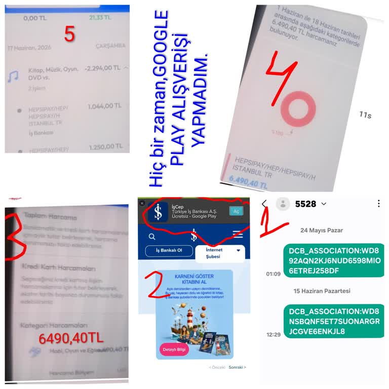 Google Play Hesabımda Yetkisiz Satın Alma Bildirimleri ve 5528 SMS Uyarıları