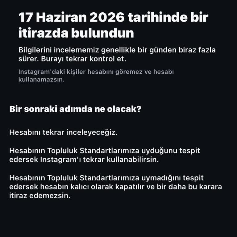 Gerçek Bilgilerle Açtığım Instagram Hesabım Açıklama Olmadan Askıya Alındı