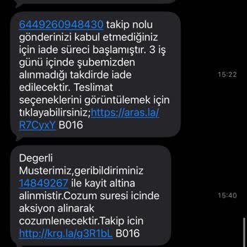 Aras Kargo’da Gerçek Dışı 'Adresinizde Bulunamadı' Mesajı Ve Teslimat İptali