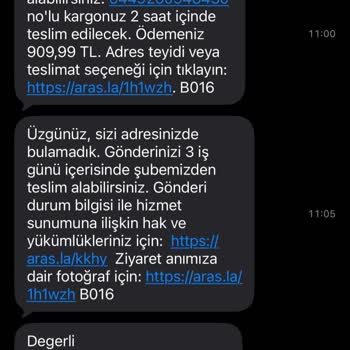 Aras Kargo’da Gerçek Dışı 'Adresinizde Bulunamadı' Mesajı Ve Teslimat İptali