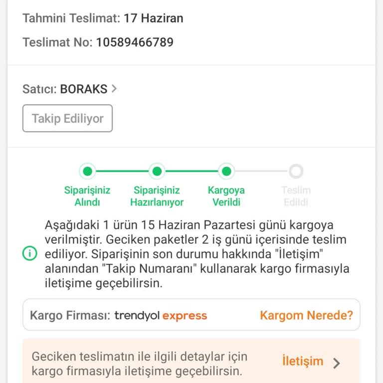 Trendyol Express Geciken Kargo Ve Yetersiz Müşteri Hizmetleri