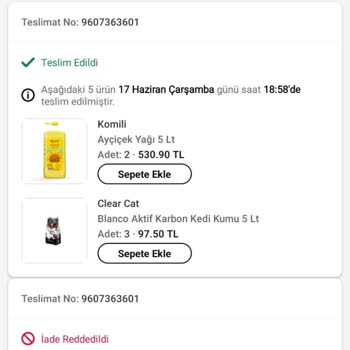 Siparişte Eksik Kedi Kumları Ve İade Talebinin Reddedilmesi