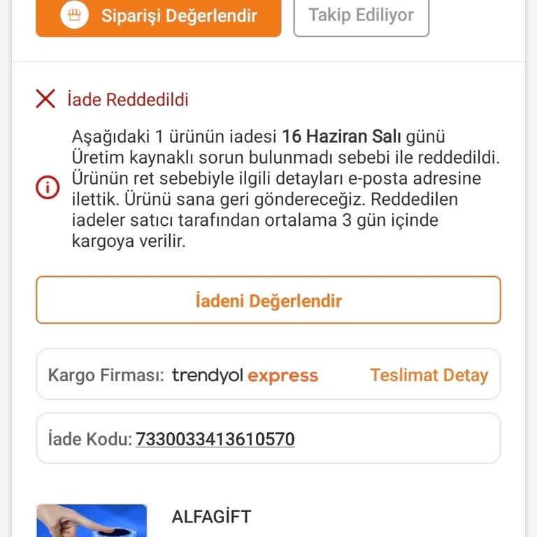 Çalışmayan Masa Lambasının Ücret İadesi Talebi
