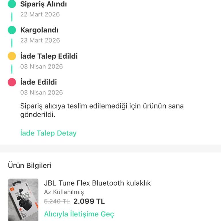 Aras Kargo’da Kayıp Kulaklık Ve Tazminat Reddi