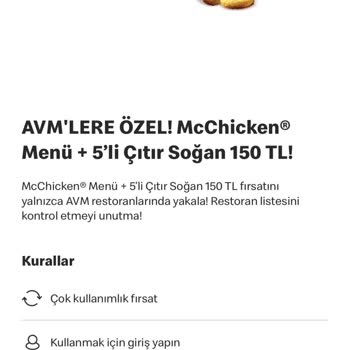 Mc Donald’s Akasya AVM’de Yanıltıcı Kampanya Ve Mağduriyet