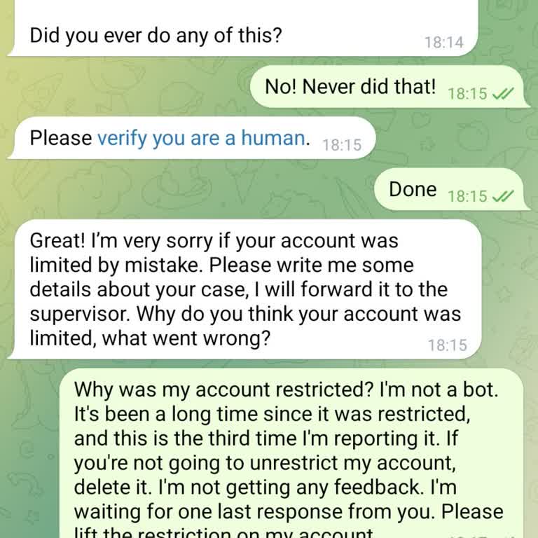 Telegram Hesabım Açıklama Olmadan Kısıtlandı, Premium Aktif Ve Destek Yok