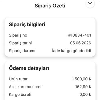 Gardrops'ta Defolu Ürün İadesinde Kesintisiz Geri Ödeme Ve Uzun Süreli Gecikme Açıklaması Talebi