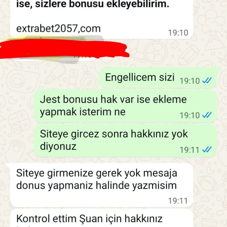 Extrabet’in Yanıltıcı WhatsApp Bonus Mesajları Ve İlgisiz Destek