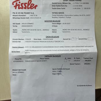 Garanti Kapsamındaki Düdüklü Tencere Arızası İçin Yetkili Servisten Çözüm Talebi
