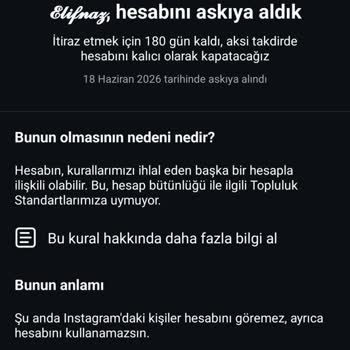 Kural İhlali Yok, Instagram Hesabım Haksız Yerine Askıya Alındı