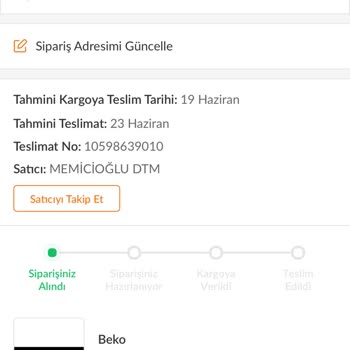 Trendyol Memicoğlu Siparişim Gelmedi