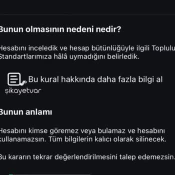 Meta Hesap Kapatılması