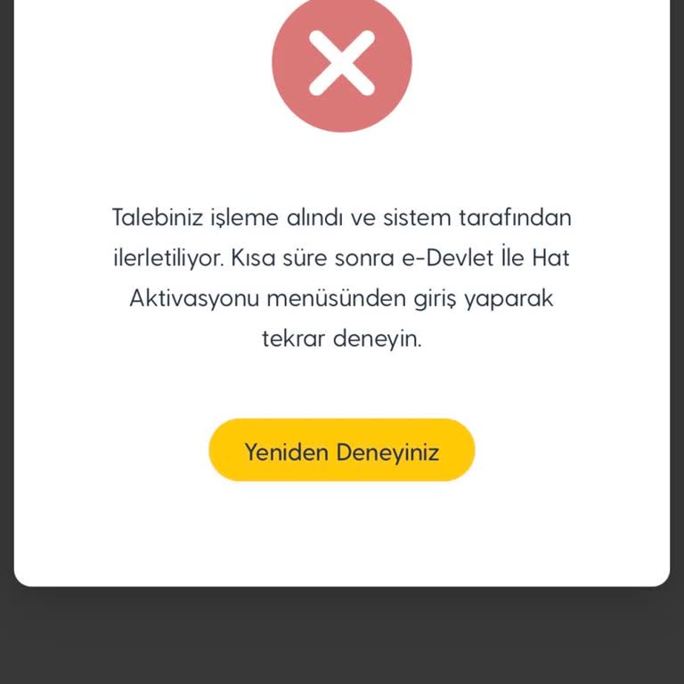 Turkcell Hattım E-Devlet Üzerinden Aktif Edilemiyor