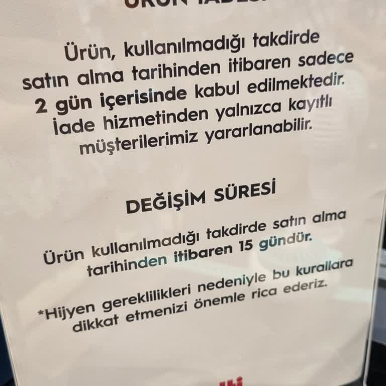 Multi Outlet Bağcılar Personelin Yanıltıcı Bilgisi Nedeniyle Değişim Hakkımın İptali ve Ürün Kaybı