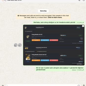 Lider Epin'den PUBG Mobile UC'leri Eksik Yüklendi, Destek Hattından Cevap Gelmedi
