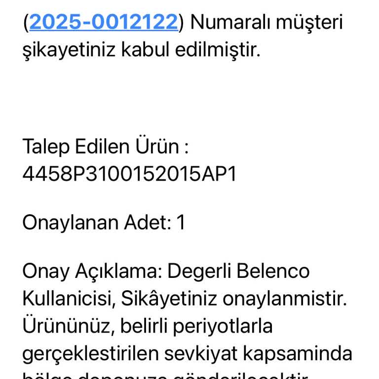 Belenco Mutfak Tezgahının Çatlağı İçin 15 Yıllık Garanti Hizmetinin Uzun Süreli Gecikmesi