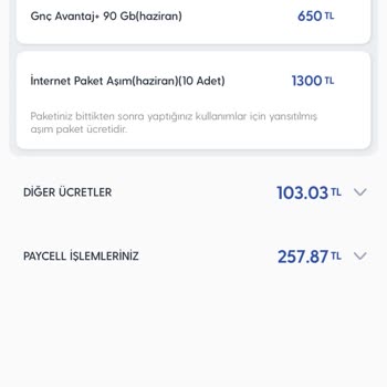 Turkcell 45 GB İnternet Paketi Olmasına Rağmen 1300 Tl Haksız Aşım Ücreti Faturada