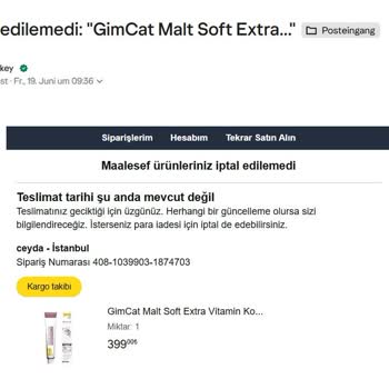 Amazon’da Sipariş İptalinin Sürekli Reddedilmesi Ve Geri Ödeme Belirsizliği